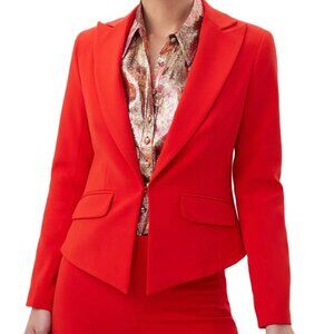 Trina Turk Atwood 2 Fitted Blazer - 0 - Red